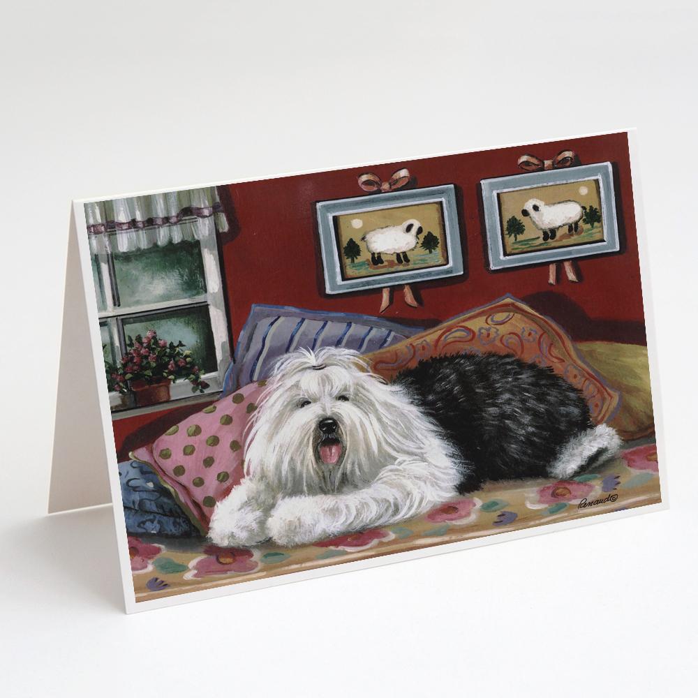 Old English Sheepdog Sweet Dreams Greeting Cards Pack of 8 Blank Cards with Envelopes Whimsical A7 Size 5x7