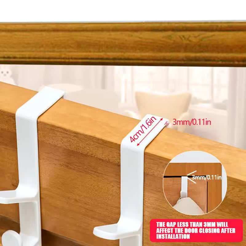 4-Hook Over-the-Door Adjustable Clothing & Bag Organizer