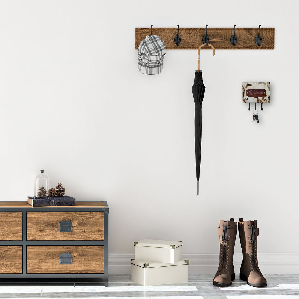 Welcome cow Leash or Key Holder Wall Hooks, Coat Rack Wall Mount, for Hanging Keys, Towels, Aprons, Leashes