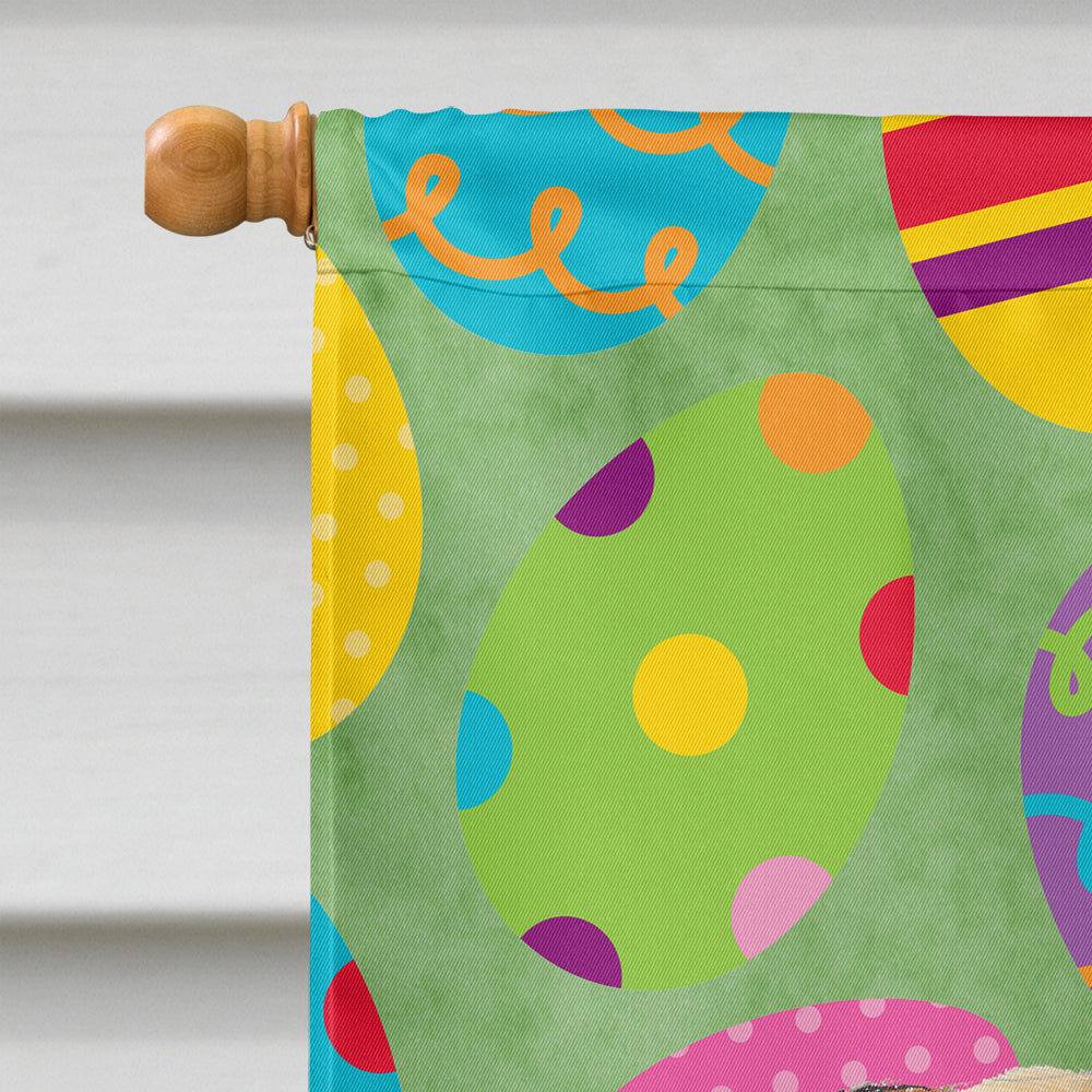 Pug Easter Eggtravaganza House Flag 28x40 Porch Sleeve Pole Decorative Outside Yard Banner Artwork Wall Hanging, Polyester
