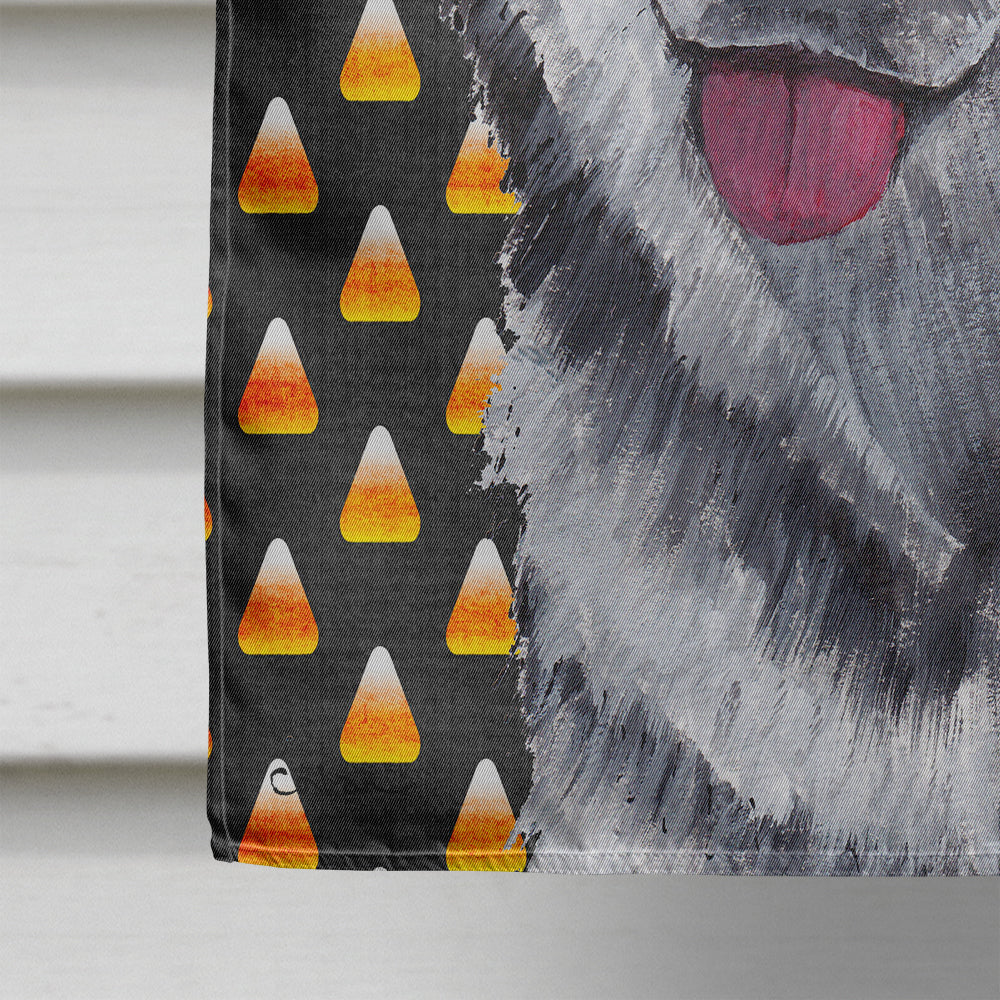 Alaskan Malamute Candy Corn Halloween House Flag 28x40 Porch Sleeve Pole Decorative Outside Yard Banner Artwork Wall Hanging, Polyester