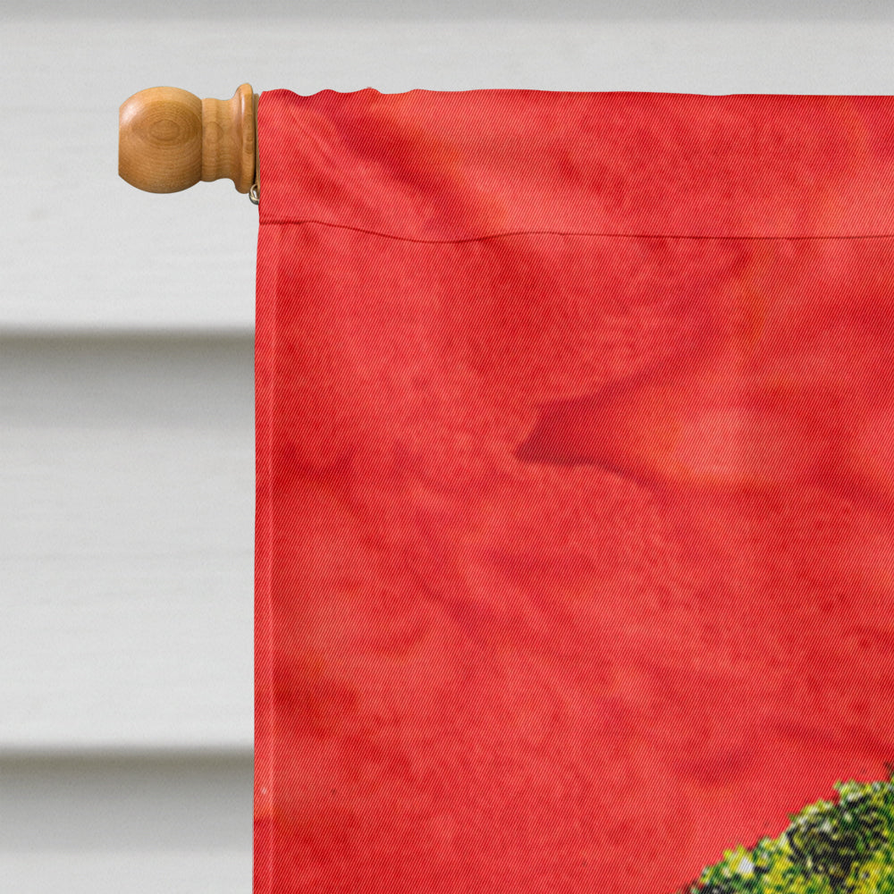 English Toy Spaniel Cristmas Wreath House Flag 28x40 Porch Sleeve Pole Decorative Outside Yard Banner Artwork Wall Hanging, Polyester