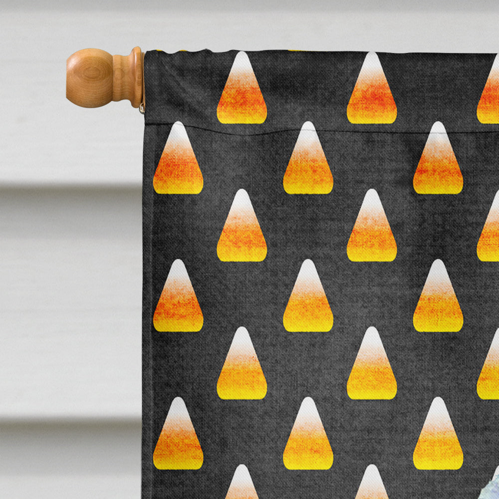 English Toy Spaniel Candy Corn Halloween Portrait House Flag 28x40 Porch Sleeve Pole Decorative Outside Yard Banner Artwork Wall Hanging, Polyester