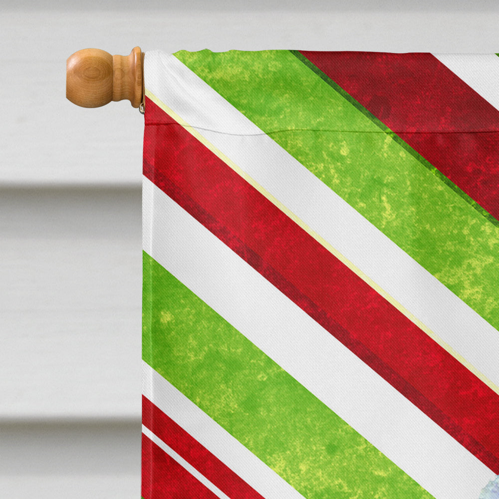 English Toy Spaniel Candy Cane Holiday Christmas House Flag 28x40 Porch Sleeve Pole Decorative Outside Yard Banner Artwork Wall Hanging, Polyester