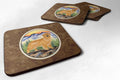 Golden Retriever Foam Coasters Set of 4 Cup Coasters for Indoor Outdoor, Tabletop Protection, Anti Slip, Mouse pad Material