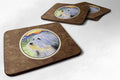 Bearded Collie Foam Coasters Set of 4 Cup Coasters for Indoor Outdoor, Tabletop Protection, Anti Slip, Mouse pad Material