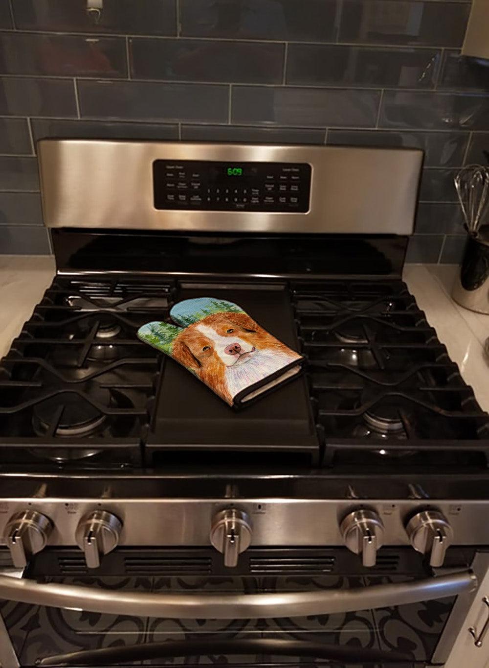 Australian Shepherd Oven Mitt Heat Resistant Thick Oven Mitt for Hot Pans and Oven, Kitchen Mitt Protect Hands, Cooking Baking Glove