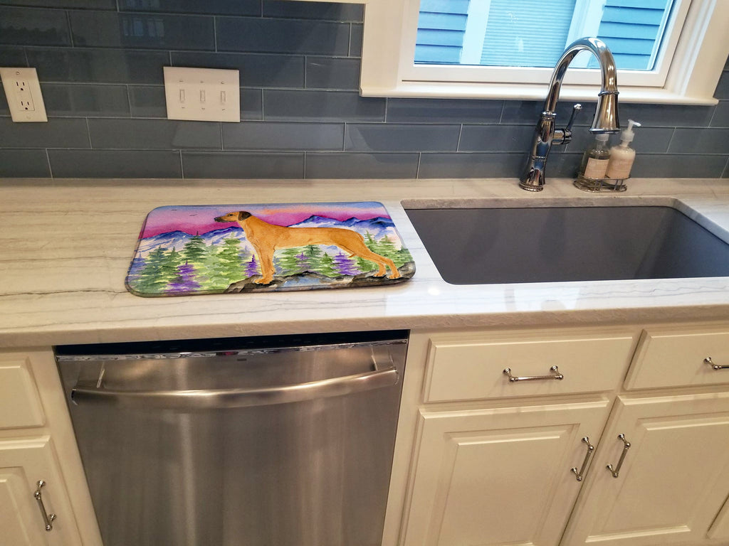 Rhodesian Ridgeback Dish Drying Mat Absorbent Dish Drying Mat Pad for Kitchen Counter Dish Drainer Mat for Countertop, 14 x 21", Multicolor