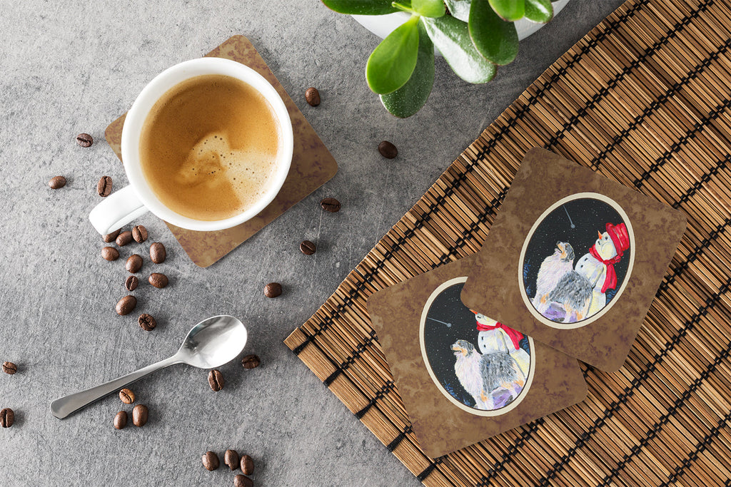Australian Shepherd Foam Coasters Set of 4 Cup Coasters for Indoor Outdoor, Tabletop Protection, Anti Slip, Mouse pad Material