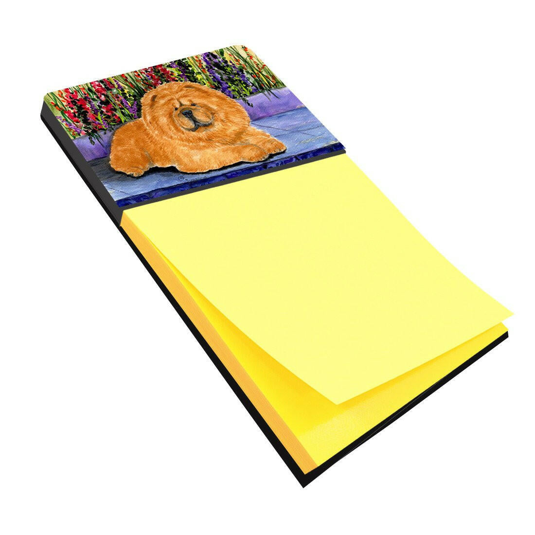 Chow Chow Watercolor Sticky Note Holder Refillable Dispenser Desk Accessory 3x3 Pad Gift