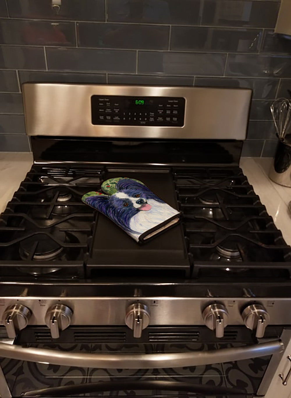 Papillon Oven Mitt Heat Resistant Thick Oven Mitt for Hot Pans and Oven, Kitchen Mitt Protect Hands, Cooking Baking Glove