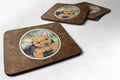 Norwich Terrier Foam Coasters Set of 4 Cup Coasters for Indoor Outdoor, Tabletop Protection, Anti Slip, Mouse pad Material