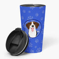 Beagle Tricolor Red Ticked #3  Stainless Steel 16 oz  Tumbler Blue Insulated Tumbler with Lid, Cute Travel Cup for Coffee, Cocktails, Gift Men, Dad, Women, Mother