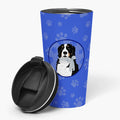 Bernese Mountain Dog #3  Stainless Steel 16 oz  Tumbler Blue Insulated Tumbler with Lid, Cute Travel Cup for Coffee, Cocktails, Gift Men, Dad, Women, Mother