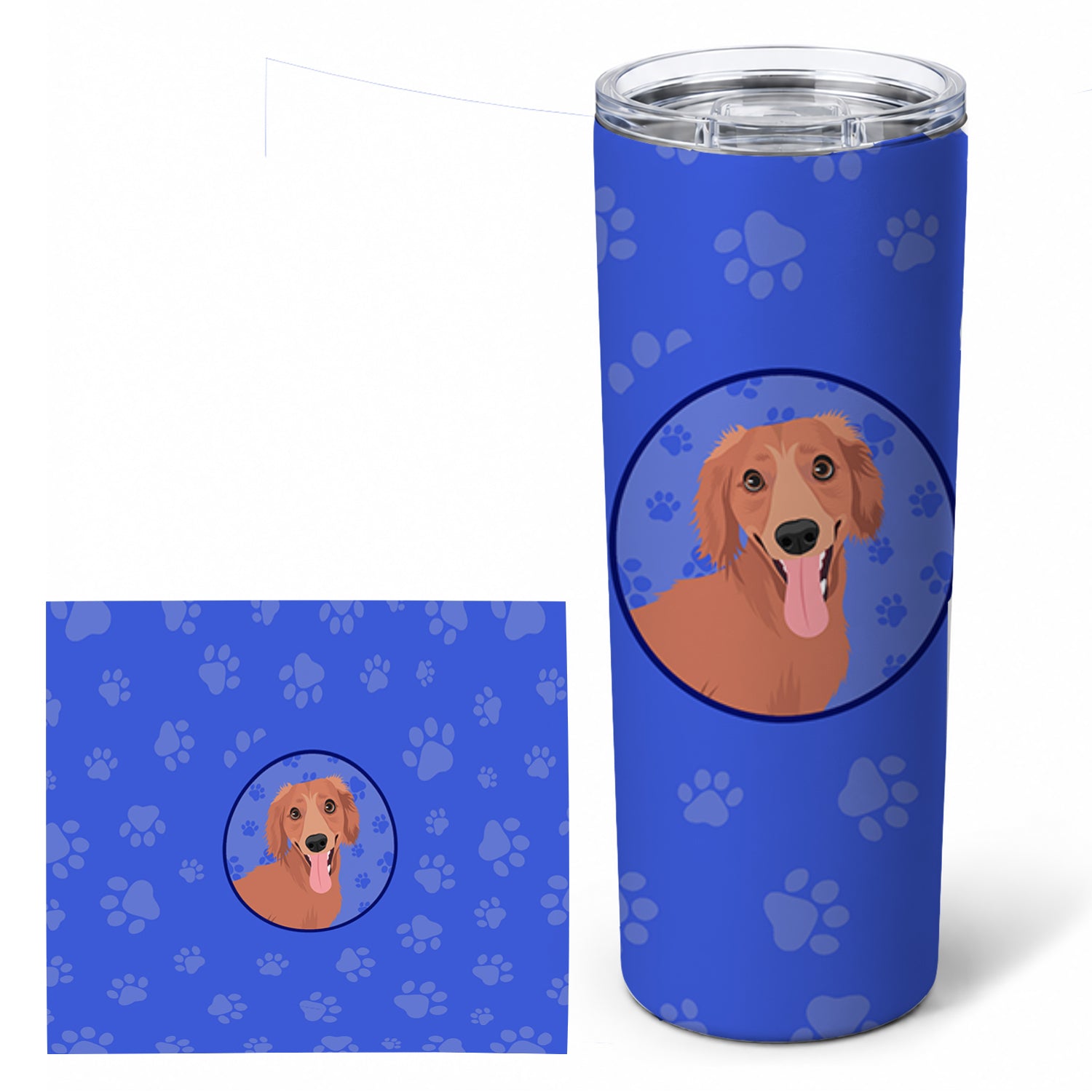 Dachshund Red #1  Stainless Steel Skinny Tumbler 20 oz Vacuum Double Walled Reusable Insulated Travel Cup
