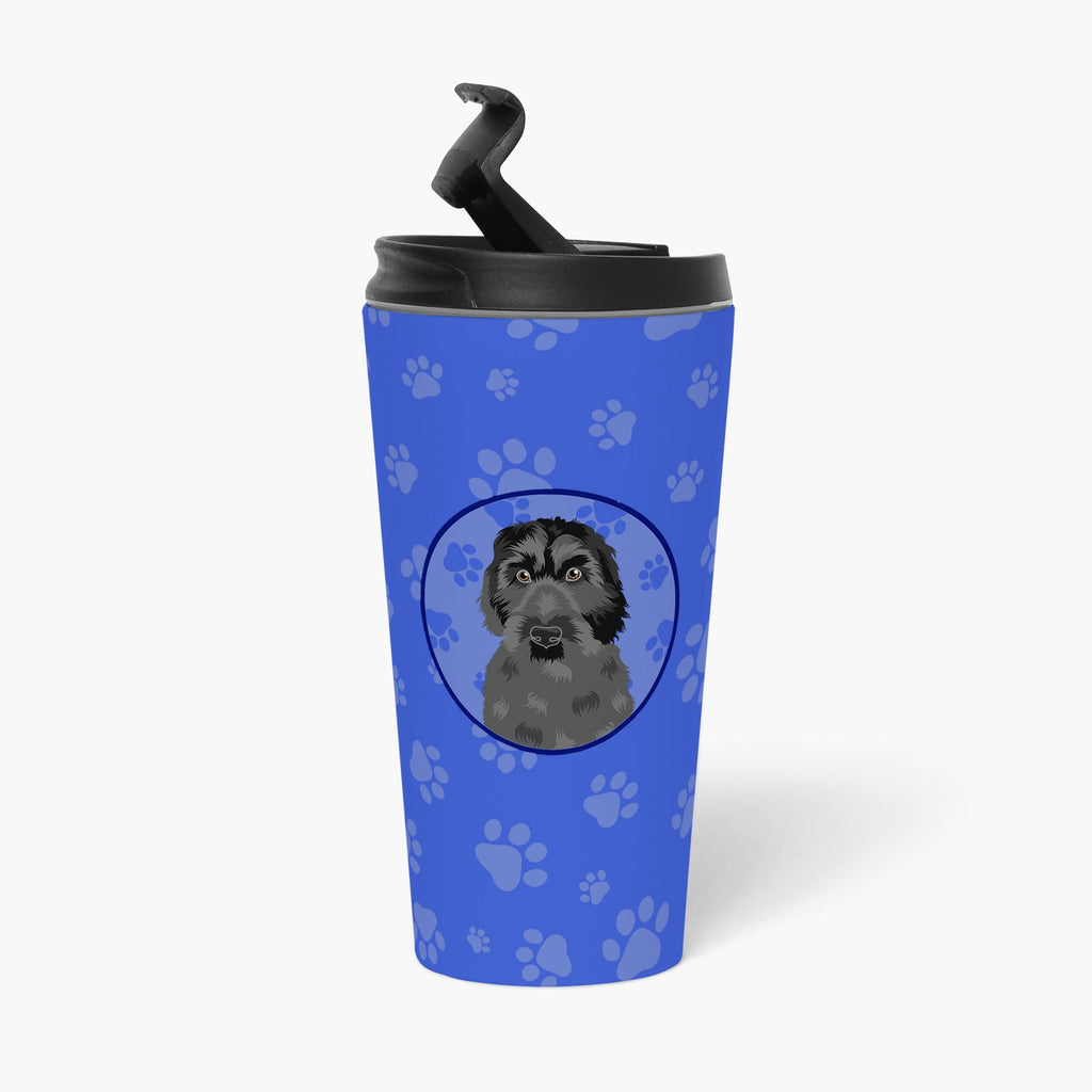 Doodle Black #3  Stainless Steel 16 oz  Tumbler Blue Insulated Tumbler with Lid, Cute Travel Cup for Coffee, Cocktails, Gift Men, Dad, Women, Mother