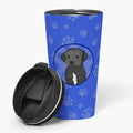 Doodle Black and White #1  Stainless Steel 16 oz  Tumbler Blue Insulated Tumbler with Lid, Cute Travel Cup for Coffee, Cocktails, Gift Men, Dad, Women, Mother
