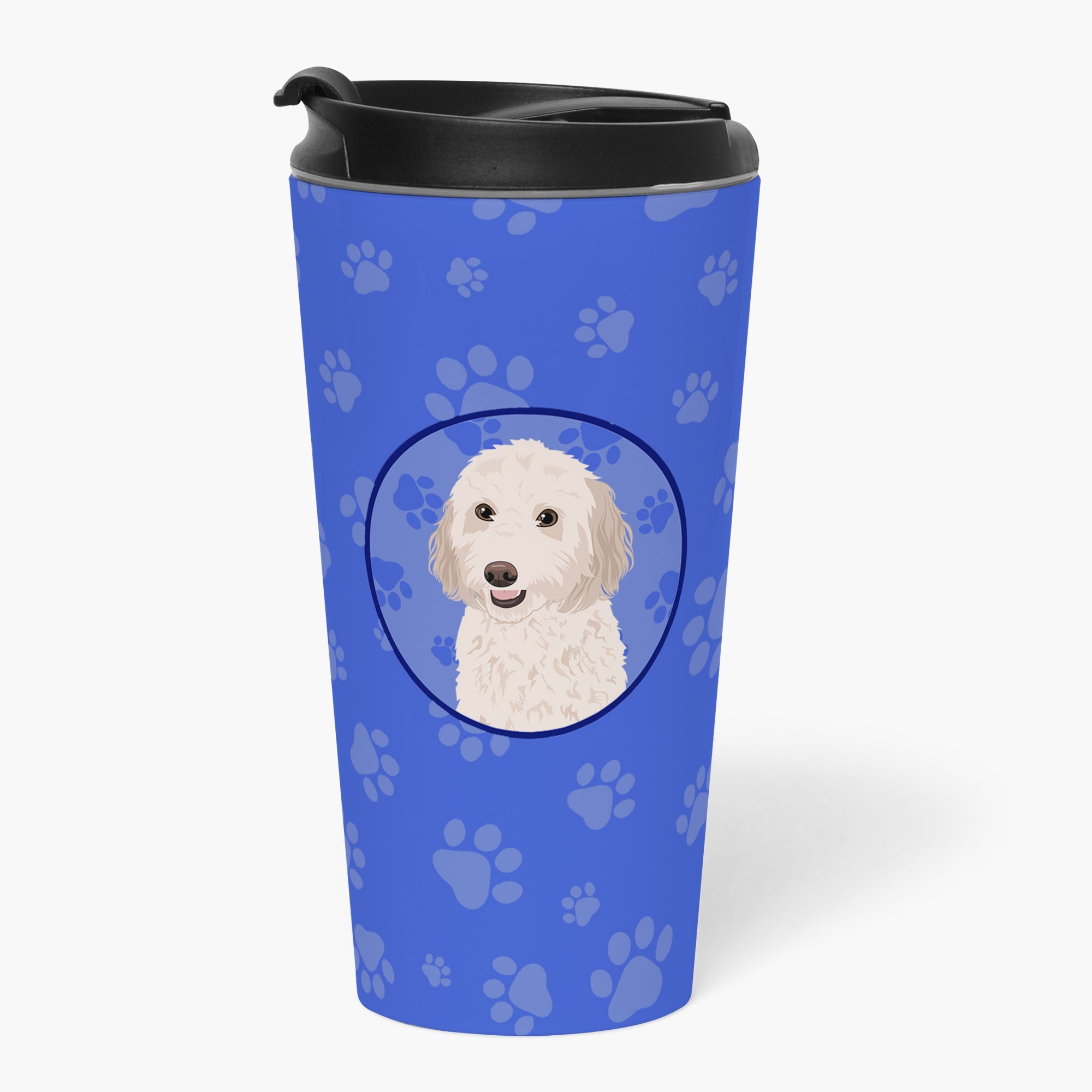 Doodle Cream #1  Stainless Steel 16 oz  Tumbler Blue Insulated Tumbler with Lid, Cute Travel Cup for Coffee, Cocktails, Gift Men, Dad, Women, Mother