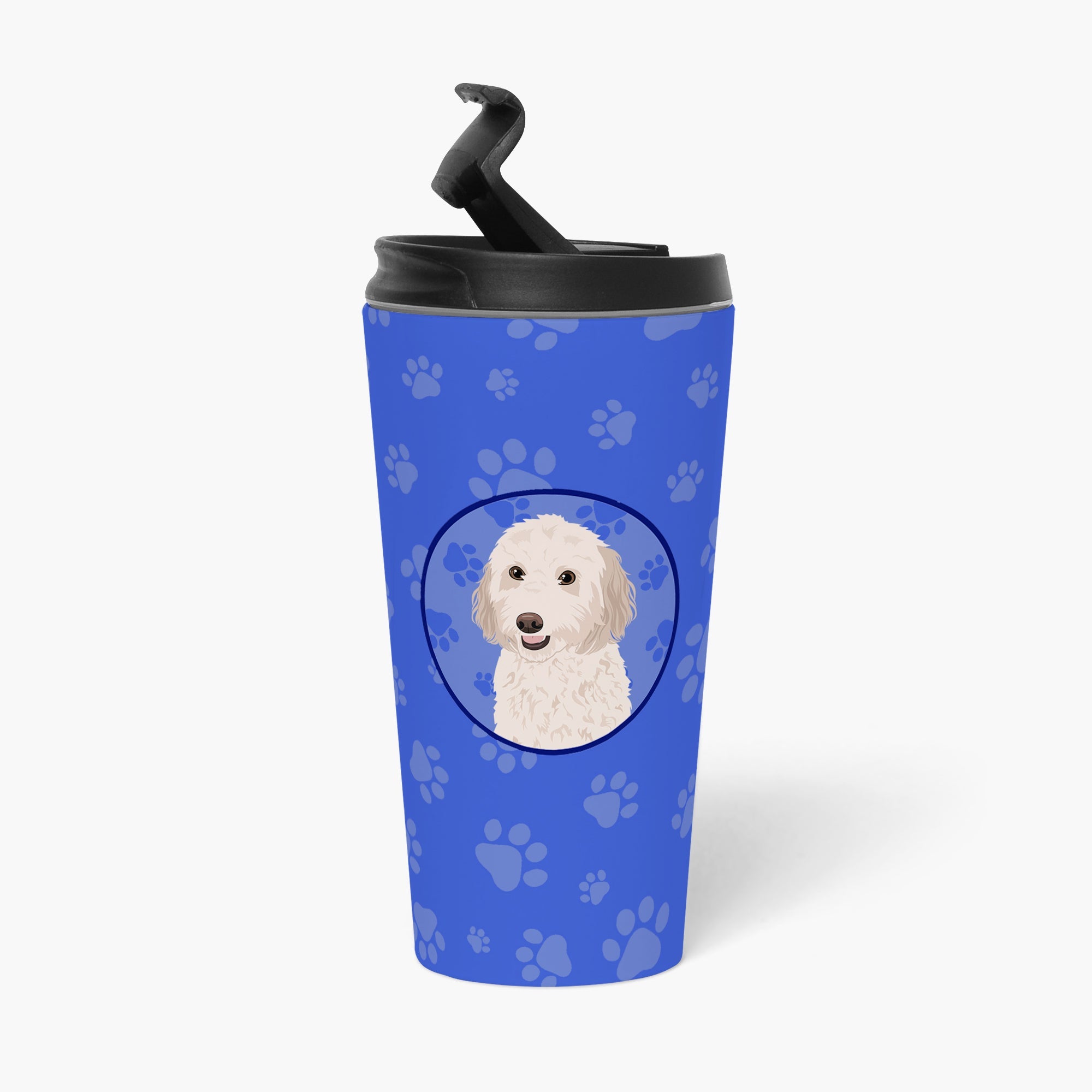 Doodle Cream #1  Stainless Steel 16 oz  Tumbler Blue Insulated Tumbler with Lid, Cute Travel Cup for Coffee, Cocktails, Gift Men, Dad, Women, Mother