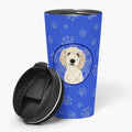 Doodle Cream #7  Stainless Steel 16 oz  Tumbler Blue Insulated Tumbler with Lid, Cute Travel Cup for Coffee, Cocktails, Gift Men, Dad, Women, Mother