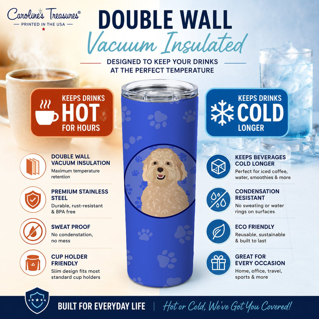 Doodle Fawn #1  Stainless Steel Skinny Tumbler 20 oz Vacuum Double Walled Reusable Insulated Travel Cup