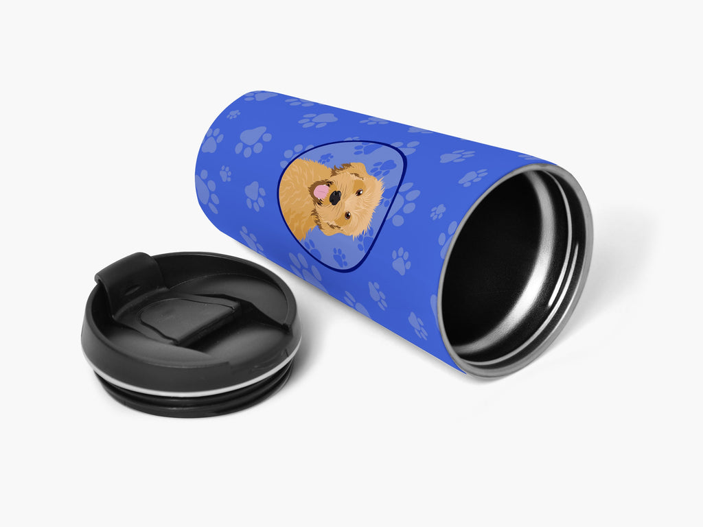 Doodle Liver #4  Stainless Steel 16 oz  Tumbler Blue Insulated Tumbler with Lid, Cute Travel Cup for Coffee, Cocktails, Gift Men, Dad, Women, Mother