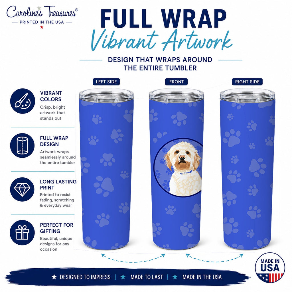Doodle Red #2  Stainless Steel Skinny Tumbler 20 oz Vacuum Double Walled Reusable Insulated Travel Cup