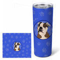 English Bulldog Chocolate Tan  Stainless Steel Skinny Tumbler 20 oz Vacuum Double Walled Reusable Insulated Travel Cup
