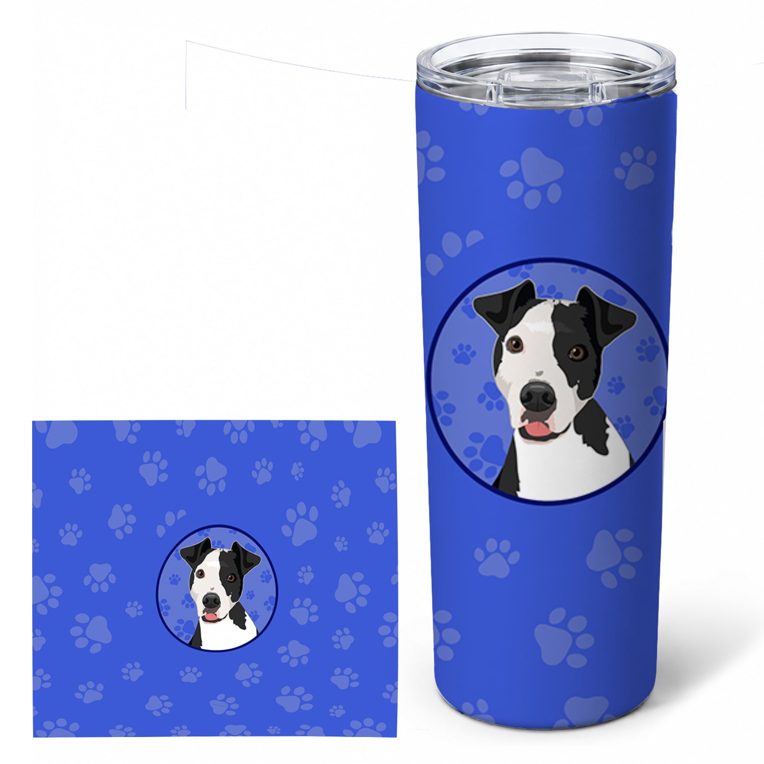 Pit Bull Black #2  Stainless Steel Skinny Tumbler 20 oz Vacuum Double Walled Reusable Insulated Travel Cup