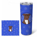 Pit Bull Chocolate  Stainless Steel Skinny Tumbler 20 oz Vacuum Double Walled Reusable Insulated Travel Cup