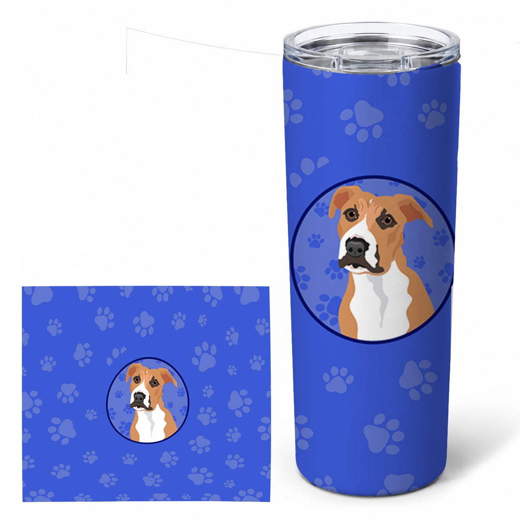 Pit Bull Fawn #3  Stainless Steel Skinny Tumbler 20 oz Vacuum Double Walled Reusable Insulated Travel Cup