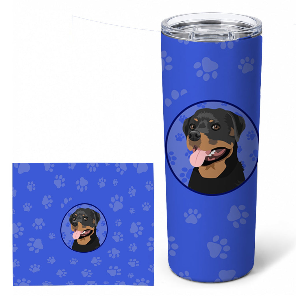 Rottweiler Black and Tan #1  Stainless Steel Skinny Tumbler 20 oz Vacuum Double Walled Reusable Insulated Travel Cup