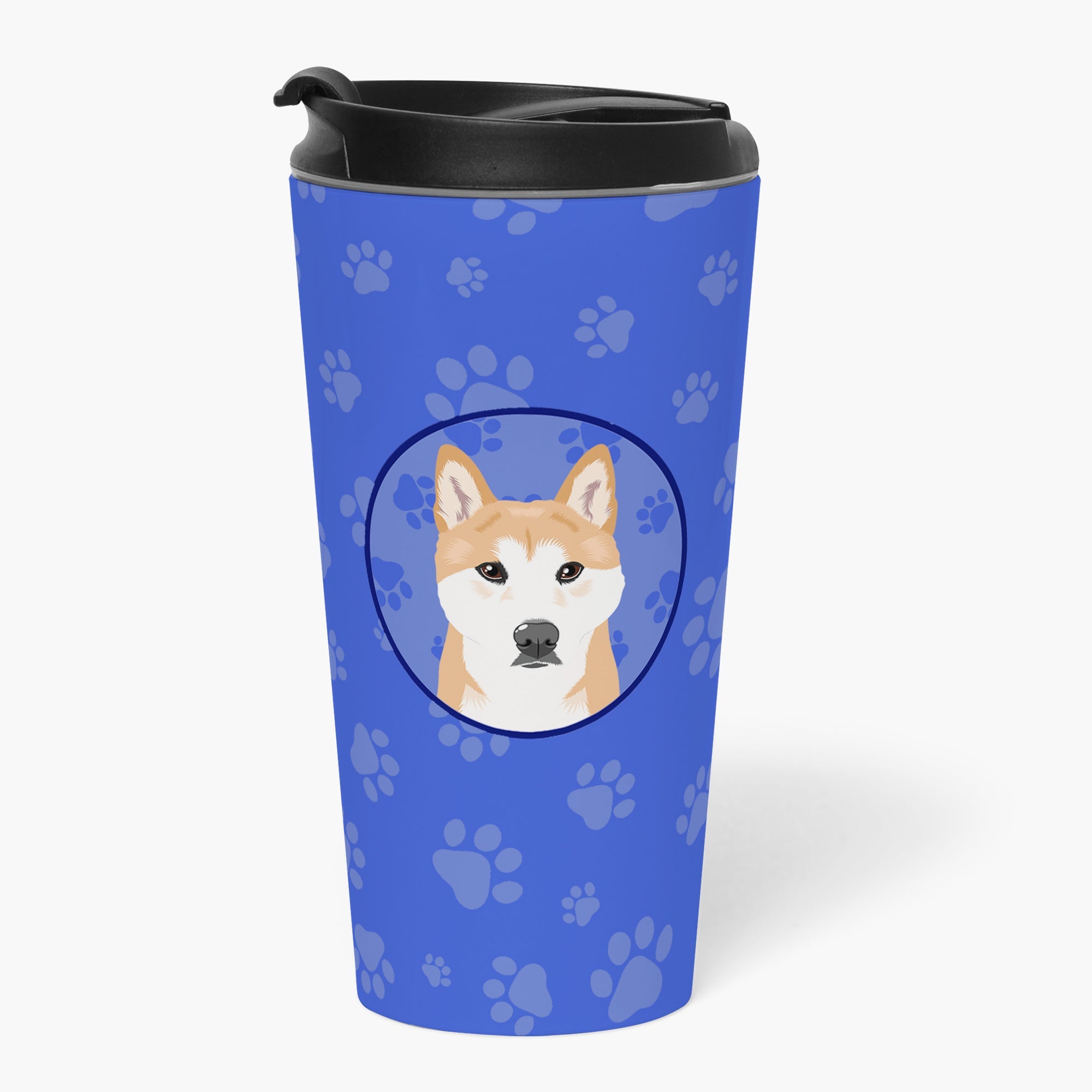 Shiba Inu Red #1  Stainless Steel 16 oz  Tumbler Blue Insulated Tumbler with Lid, Cute Travel Cup for Coffee, Cocktails, Gift Men, Dad, Women, Mother