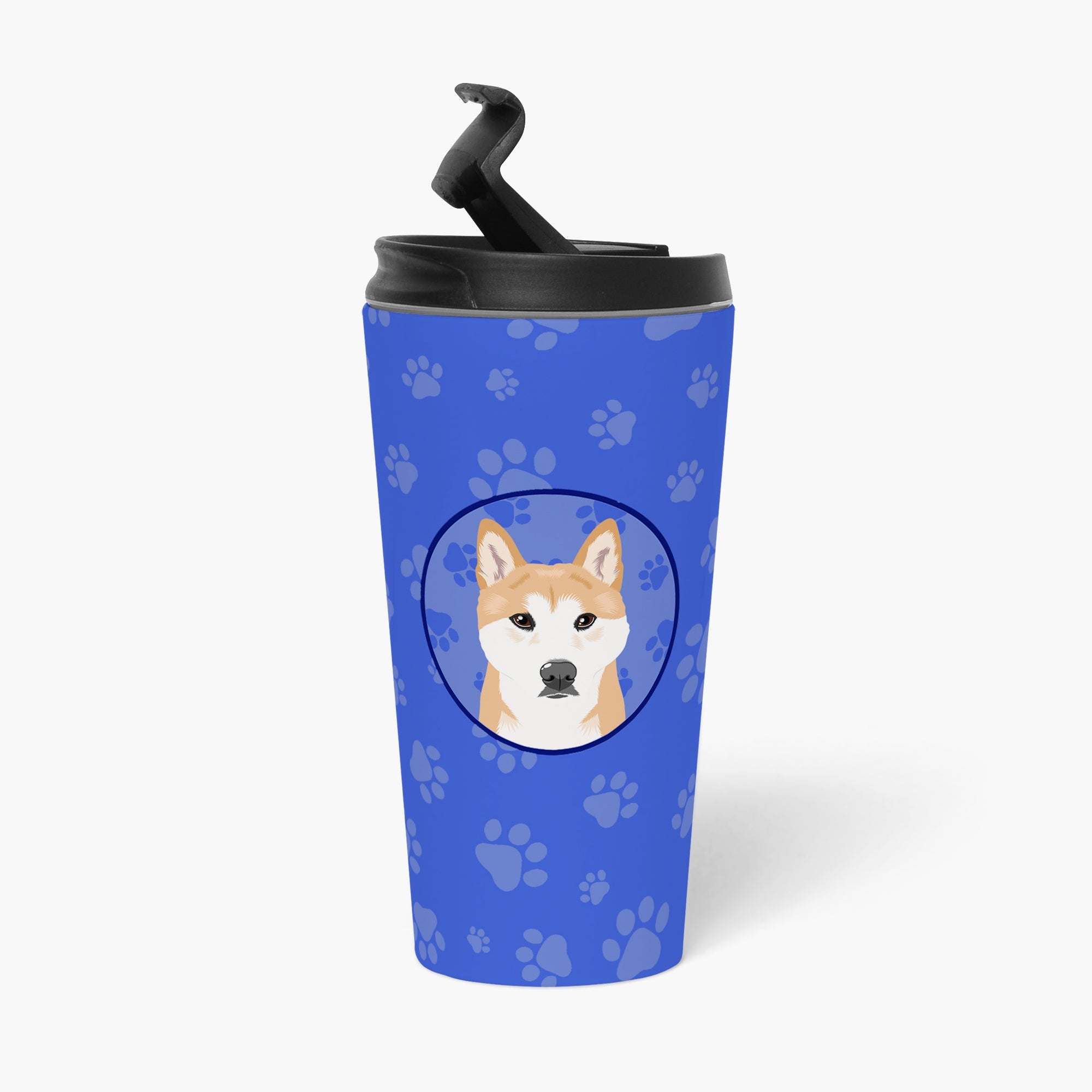 Shiba Inu Red #1  Stainless Steel 16 oz  Tumbler Blue Insulated Tumbler with Lid, Cute Travel Cup for Coffee, Cocktails, Gift Men, Dad, Women, Mother