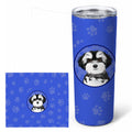 Shih-Tzu Black and White #2  Stainless Steel Skinny Tumbler 20 oz Vacuum Double Walled Reusable Insulated Travel Cup