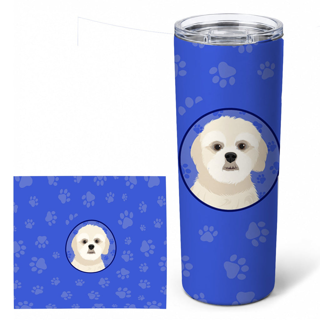 Shih-Tzu Gold #3  Stainless Steel Skinny Tumbler 20 oz Vacuum Double Walled Reusable Insulated Travel Cup