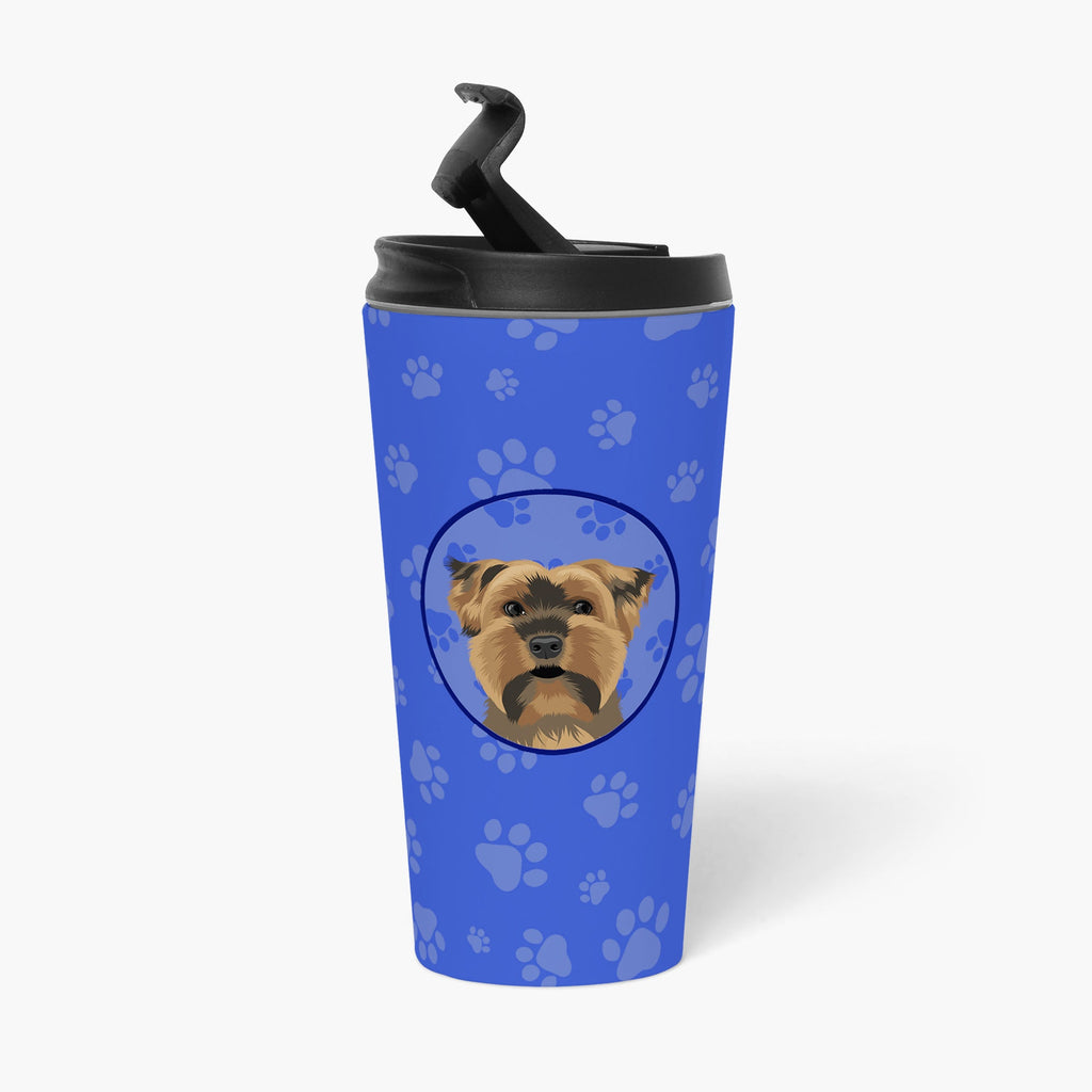 Yorkie Chocolate #1  Stainless Steel 16 oz  Tumbler Blue Insulated Tumbler with Lid, Cute Travel Cup for Coffee, Cocktails, Gift Men, Dad, Women, Mother