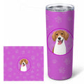 Beagle Red and White Red Ticked #2 Stainless Steel Skinny Tumbler 20 oz Vacuum Double Walled Reusable Insulated Travel Cup