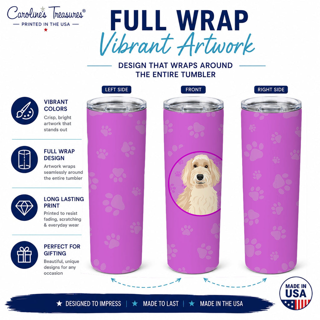 Doodle Fawn #2 Stainless Steel Skinny Tumbler 20 oz Vacuum Double Walled Reusable Insulated Travel Cup