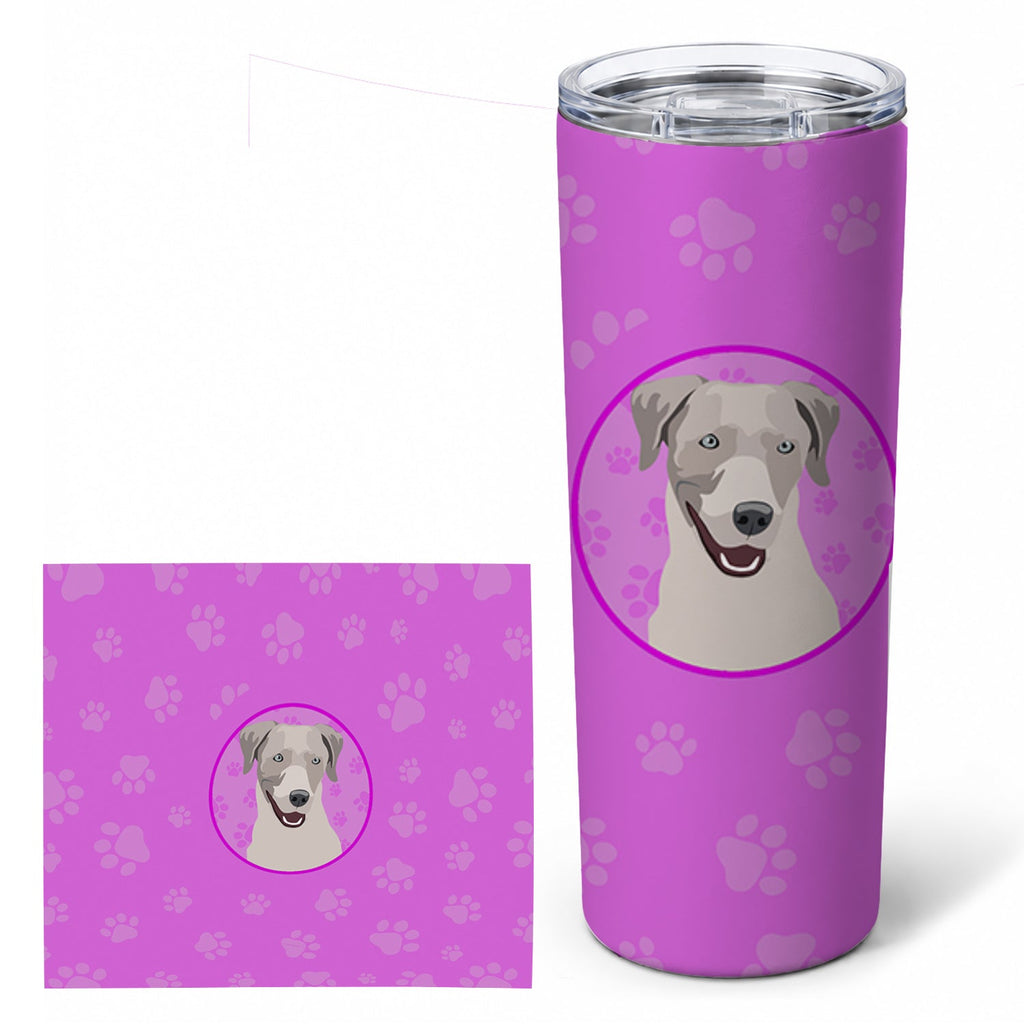 Labrador Retriever Gray Stainless Steel Skinny Tumbler 20 oz Vacuum Double Walled Reusable Insulated Travel Cup