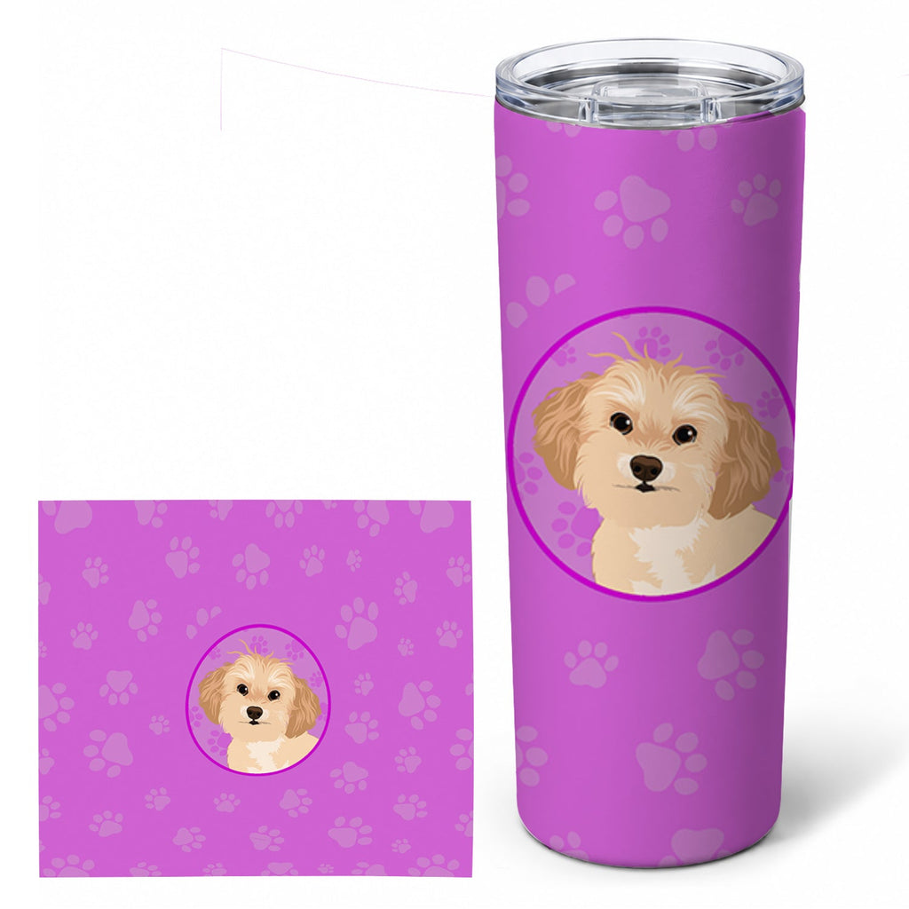 Shih-Tzu Gold #1 Stainless Steel Skinny Tumbler 20 oz Vacuum Double Walled Reusable Insulated Travel Cup