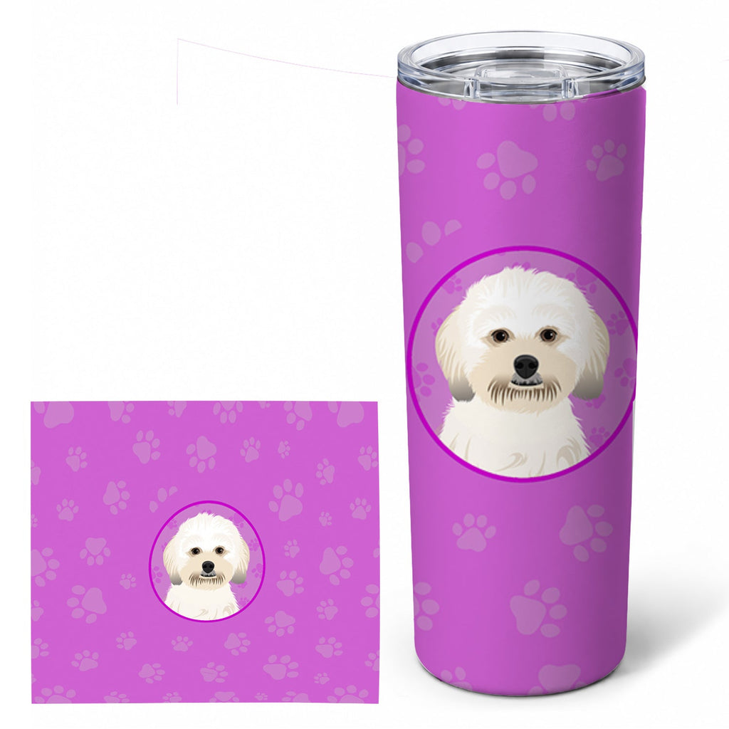 Shih-Tzu Gold #5 Stainless Steel Skinny Tumbler 20 oz Vacuum Double Walled Reusable Insulated Travel Cup