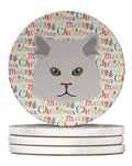 Persian Traditional Cat Christmas Large Sandstone Coasters Pack of 4