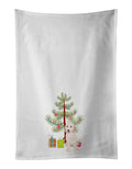 Doodle Cream #3 Christmas Kitchen Towel Set of 2 White Dish Towels Decorative Bathroom Hand towel for Hand, Face, Hair, Yoga, Tea, Dishcloth, 19 X 28", White