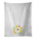 Doodle Cream #6 Easter Kitchen Towel Set of 2 White Dish Towels Decorative Bathroom Hand towel for Hand, Face, Hair, Yoga, Tea, Dishcloth, 19 X 28", White