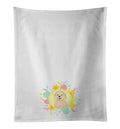 Doodle Fawn #1 Easter Kitchen Towel Set of 2 White Dish Towels Decorative Bathroom Hand towel for Hand, Face, Hair, Yoga, Tea, Dishcloth, 19 X 28", White