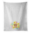 Golden Retriever Red #2 Easter Kitchen Towel Set of 2 White Dish Towels Decorative Bathroom Hand towel for Hand, Face, Hair, Yoga, Tea, Dishcloth, 19 X 28", White