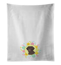 Labrador Retriever Chocolate #1 Easter Kitchen Towel Set of 2 White Dish Towels Decorative Bathroom Hand towel for Hand, Face, Hair, Yoga, Tea, Dishcloth, 19 X 28", White