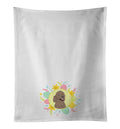 Poodle Standard Brown Easter Kitchen Towel Set of 2 White Dish Towels Decorative Bathroom Hand towel for Hand, Face, Hair, Yoga, Tea, Dishcloth, 19 X 28", White