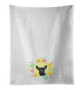 Schnauzer Black #2 Easter Kitchen Towel Set of 2 White Dish Towels Decorative Bathroom Hand towel for Hand, Face, Hair, Yoga, Tea, Dishcloth, 19 X 28", White